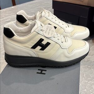 Hogan Black and White Sole Sneakers